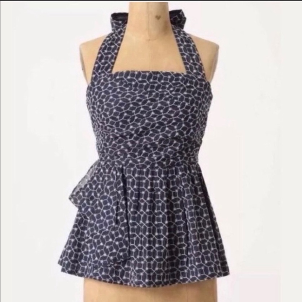 Anthropologie Maeve Embroidered Star Trails Halter